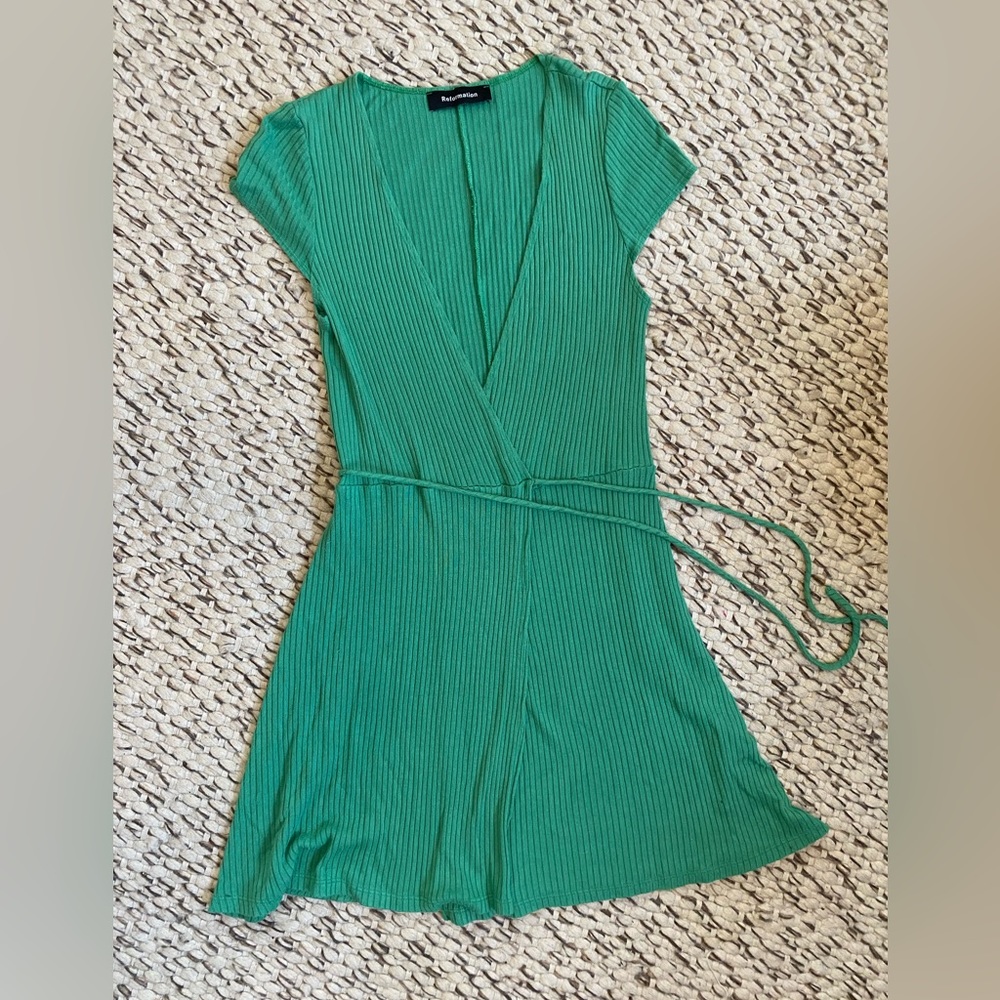 Reformation mini wrap dress